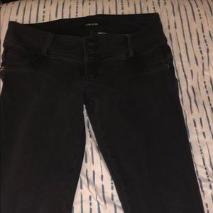 Mid rise black stretch jeans